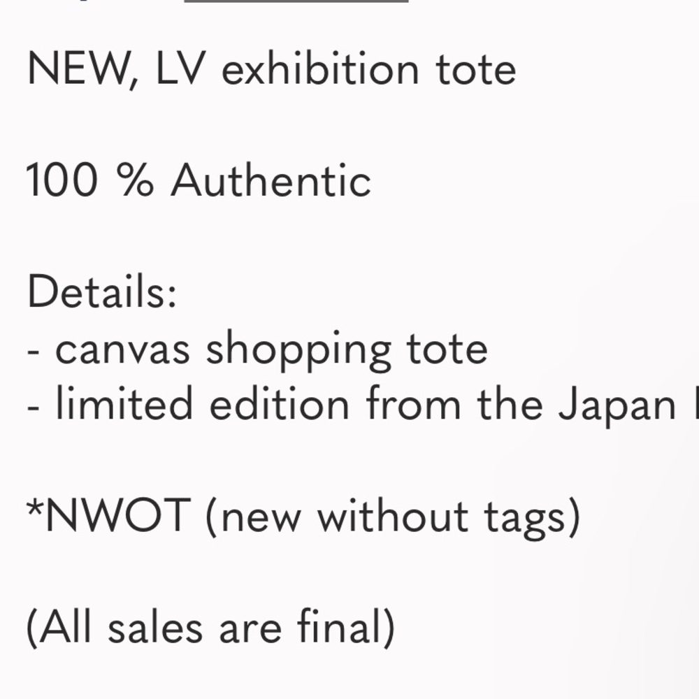 Rare LV Tote-bag NWOT Japan 2020 Exhibition Exclusive - Picture 9 of 11